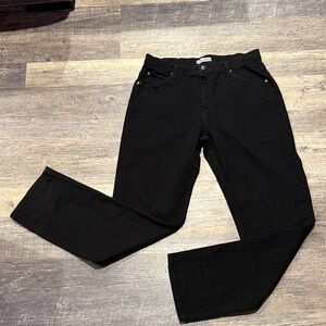 Black Straight-Leg Jeans